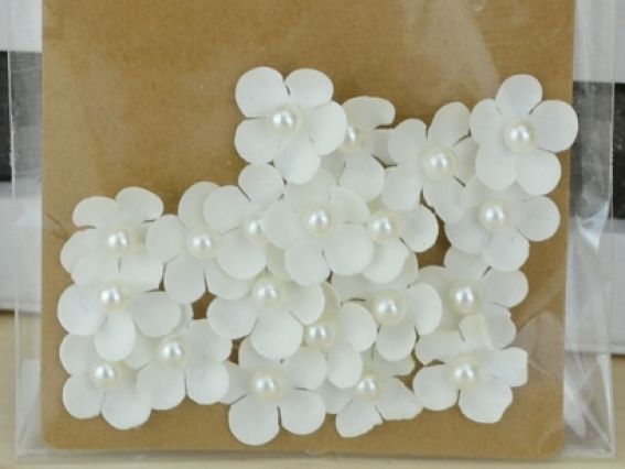 Набор мини-цветочков бумажных с бусинкой. Белые, д=1,5 см, 20 шт./уп. Scrap Berrys SCB26003035 Набор мини-цветочков бумажных с бусинкой. Белые, д=1,5 см, 20 шт./уп. Scrap Berrys SCB26003035