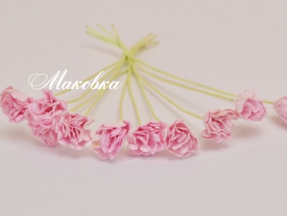 Набор цветочков Хризантемы нежно-розовые, 1 см, 10 шт, ScrapBerrys SCB291403 Набор цветочков Хризантемы нежно-розовые, 1 см, 10 шт, ScrapBerrys SCB291403