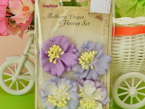 Набор цветов Гардении, 4 шт, сине-сереневые, SCB300107 ScrapBerrys Набор цветов Гардении, 4 шт, сине-сереневые, SCB300107 ScrapBerrys