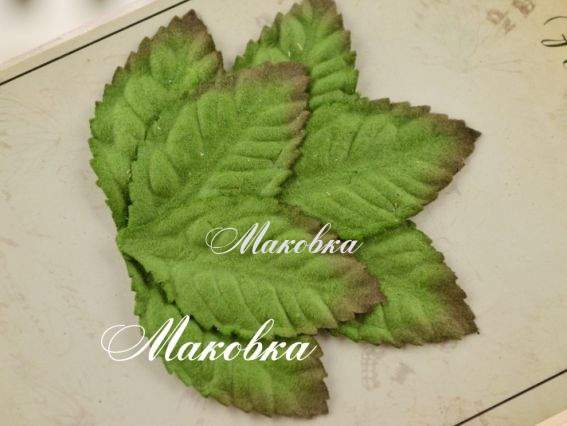 Мелкие листья розы, 7 шт./уп, Scrap Berrys SCB300605 Мелкие листья розы, 7 шт./уп, Scrap Berrys SCB300605