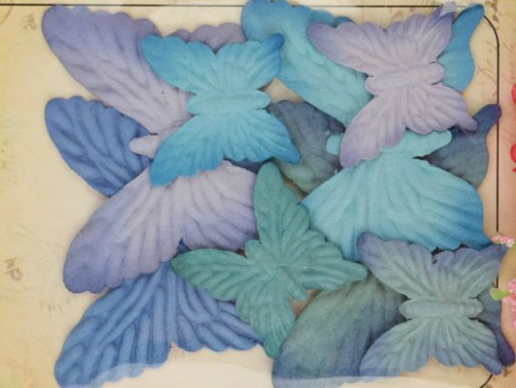 Набор бабочек из шелковой бумаги, 8 шт пастельно-голубые, SCB300701 ScrapBerrys Набор бабочек из шелковой бумаги, 8 шт пастельно-голубые, SCB300701 ScrapBerrys