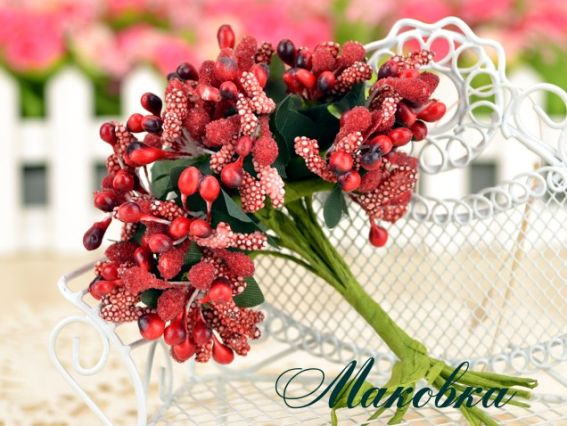 Букетик Разноцвет (из разных элементов), 12 шт/уп Красный Букетик Разноцвет (из разных элементов), 12 шт/уп Красный