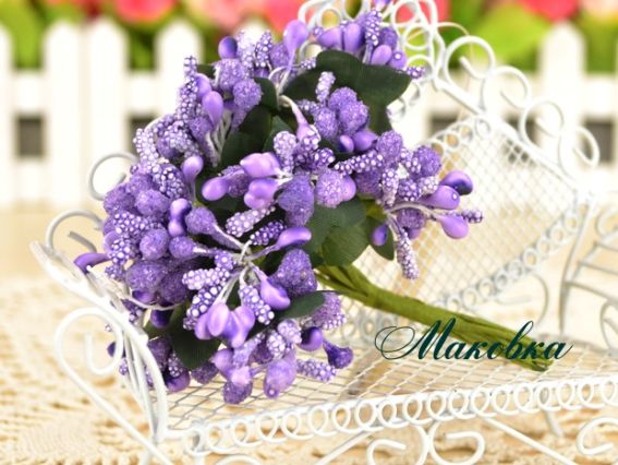 Букетик Разноцвет (из разных элементов), 12 шт/уп Сиреневый Букетик Разноцвет (из разных элементов), 12 шт/уп Сиреневый