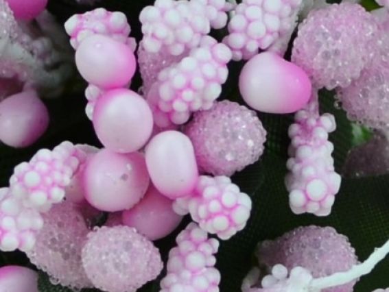 Розовый Букетик Разноцвет (из разных элементов), 12 шт/уп 