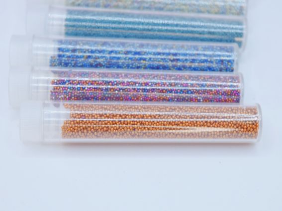 Бульонки скляні Набір №02 , 6 туб асорті 6 кольорів