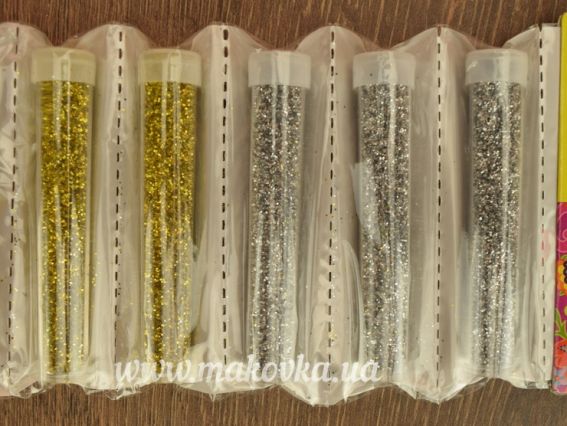 Декор Блестки (глитер) 6 ампул, золото, серебро, S-1125 Schreiber Декор Блестки (глитер) 6 ампул, золото, серебро, S-1125 Schreiber