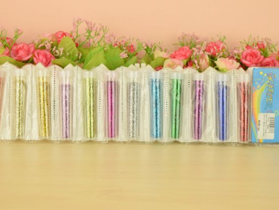 Набір кольорового глітеру Блискітки, асорті 12 ампул JG-5169G