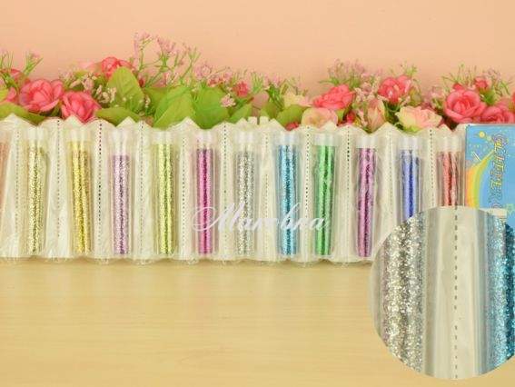 Декор Блискітки глітер, асорті 12 ампул  Декор Блискітки глітер, асорті 12 ампул 