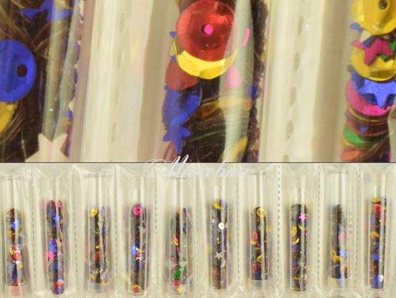 Декор Блискітки (паєтки, фігурки, блиск) 12 ампул, 985-12 Декор Блискітки (паєтки, фігурки, блиск) 12 ампул, 985-12