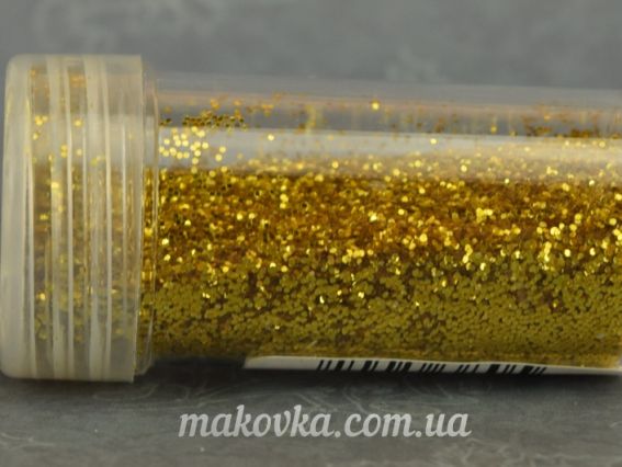 Декор Блестки (глиттер средний) ЗОЛОТО баночка 15г Декор Блестки (глиттер средний) ЗОЛОТО баночка 15г