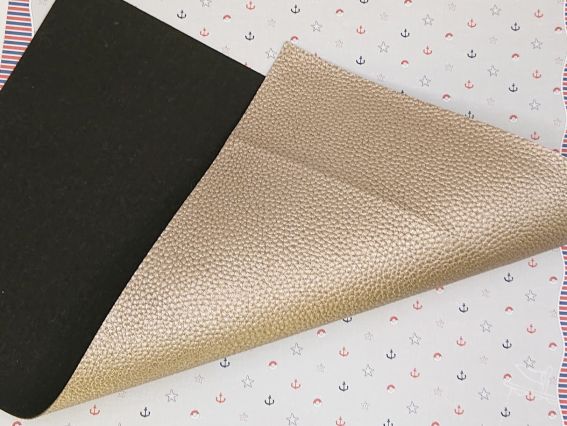 Искусственная кожа для рукоделия, среднезернистая, А4 цвет Античная бронза металлик, 1 шт