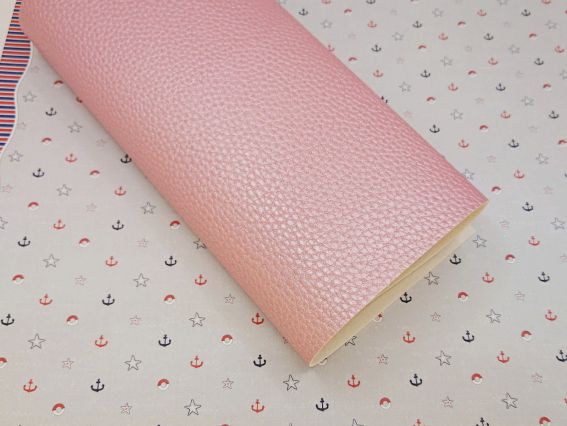 Искусственная Кожа металлик, Розовый А4