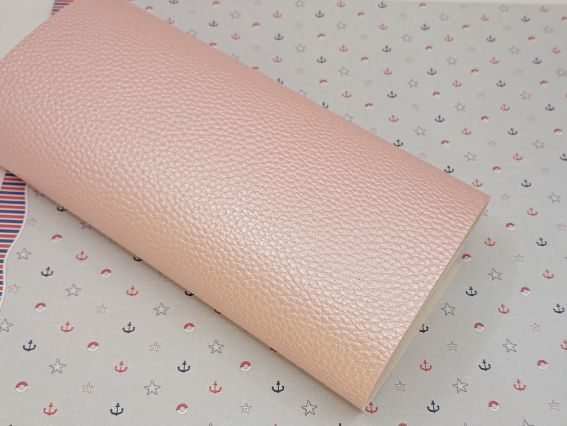 Искусственная Кожа металлик, Персиково-Розовый А4