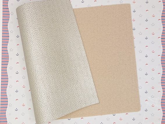 Искусственная кожа для рукоделия, среднезернистая, А4 цвет Серый металлик, 1 шт