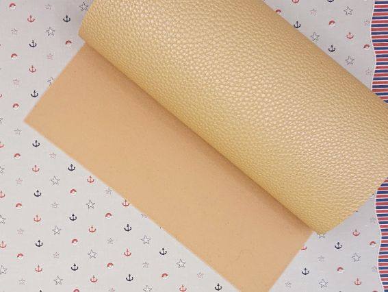 Искусственная кожа для рукоделия, среднезернистая, А4 цвет светлый Олимпик Голд металлик , 1 шт