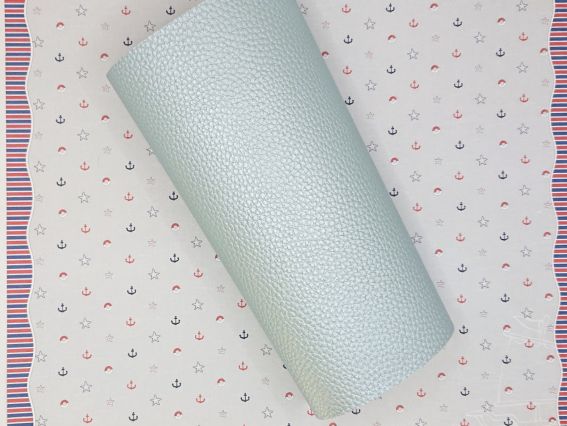 Искусственная кожа для рукоделия, среднезернистая, А4 цвет Голубовато-серебряный металлик , 1 шт