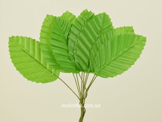 Набор Листиков на ножке, зеленые 5 см, 10 шт, 5-1553 Набор Листиков на ножке, зеленые 5 см, 10 шт, 5-1553