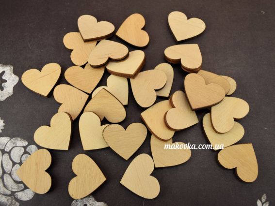 Набор Сердечки неокрашенные, 20х25мм, 30 шт в уп. Набор Сердечки неокрашенные, 20х25мм, 30 шт в уп.