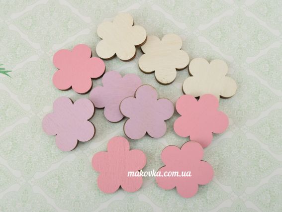 Набор Цветочки микс белые, сиреневые, розовые, 30мм, 10 шт в уп. Набор Цветочки микс белые, сиреневые, розовые, 30мм, 10 шт в уп.