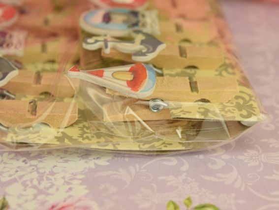 Набор мини-фигурок на прищепке Яхта, штурвал и пр 35мм 10шт,