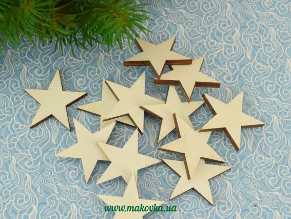 Набор Звездочки белые, размер 35 мм, 12 шт в уп Набор Звездочки белые, размер 35 мм, 12 шт в уп