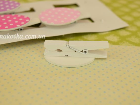 Набор мини-фигурок на прищепке Пасхальные Яйца в горох, 25х35мм 4шт, Paula