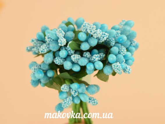 Букетик Різноцвіт (з різних елементів), Блакитний (Бірюзовий) Букетик Різноцвіт (з різних елементів), Блакитний (Бірюзовий)