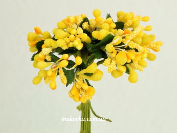 Букетик Разноцвет (из разных элементов), 12 шт/уп желтый темный Букетик Разноцвет (из разных элементов), 12 шт/уп желтый темный