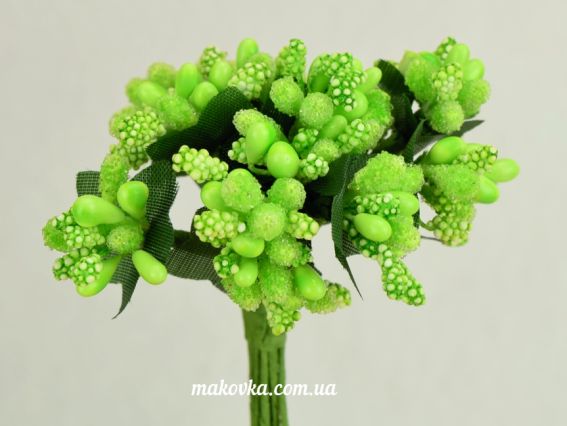 Букетик Разноцвет (из разных элементов), 12 шт/уп ярко-салатовый Букетик Разноцвет (из разных элементов), 12 шт/уп ярко-салатовый