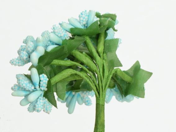 Букетик декоративных цветов Разноцвет Св. Голубой FL204-15 (из разных элементов), 12 шт/уп