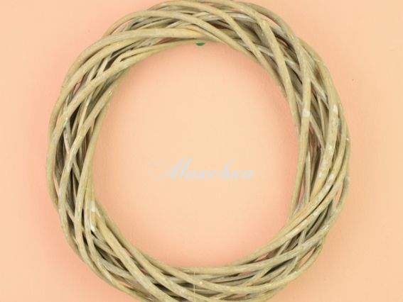 Основа для вінка із лози, діаметр 25 см, 16123-3 св. коричневий вибілений Основа для вінка із лози, діаметр 25 см, 16123-3 св. коричневий вибілений