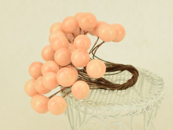 Ягоди Калина Св.ПЕРСИКОВИЙ 07, 40шт/уп, FL01 12мм