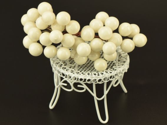 Ягоди калина FL01 БІЛІ 05 круглі, 12 мм, 40 шт.