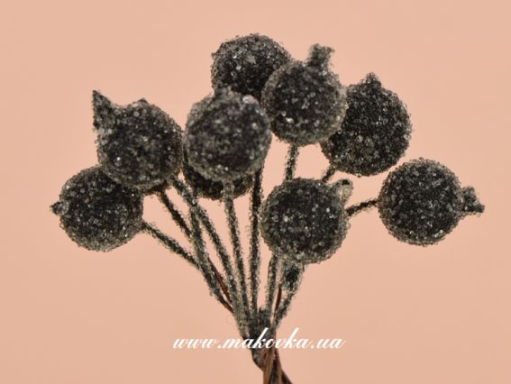 Набор ягод, Черные в инее, 10 шт/уп Набор ягод, Черные в инее, 10 шт/уп