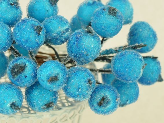 Ягоди Калина Цукрова FL02 12мм, Блакитний колір, 40шт/уп