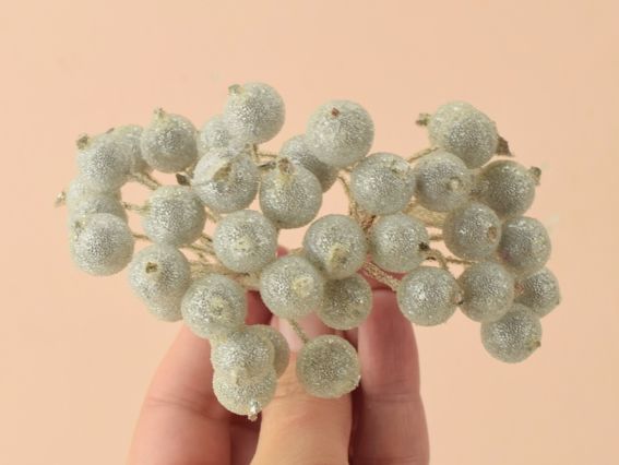 Ягоди Калина Цукрова срібна 07 12мм, FL202-07 , 40шт/уп