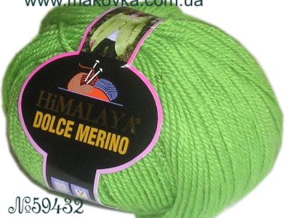 Dolce Merino Himalaya пряжа 59432 Ярко-салатовый