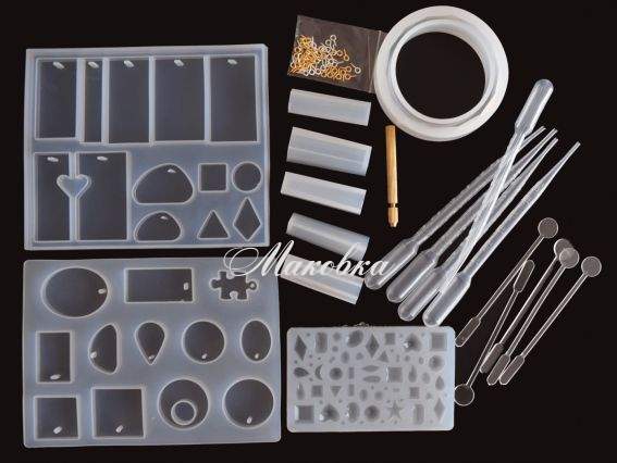 СЛ-01 Набір силіконових форм для епоксідної смоли , створення прикрас СЛ-01 Набір силіконових форм для епоксідної смоли , створення прикрас