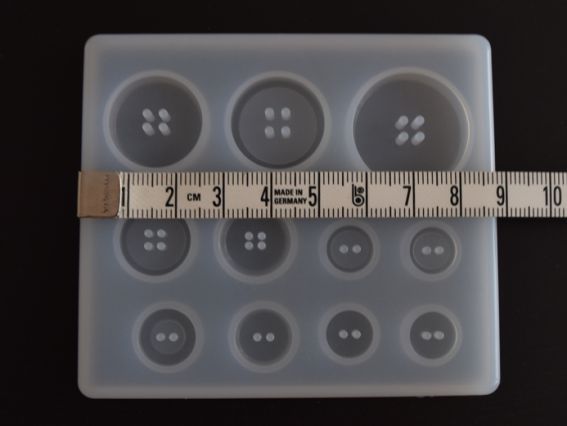 Силиконовая форма Пуговицы 11 вариантов для эпоксидной смолы СЛ-02