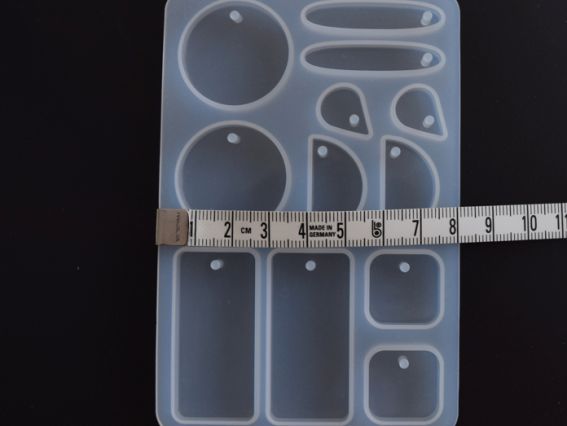 СЛ-03 силиконовая форма для эпоксидной смолы, 12 вариантов украшений (геометрические формы)