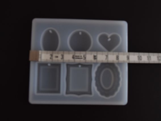 СЛ-04 силиконовая форма для эпоксидной смолы, 6 вариантов по 1 шт (рамки и фигуры)