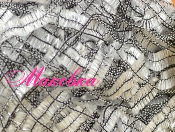 Rena гамзе пряжа 06 Белая с черной основой