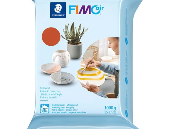 FimoAir Basic 8101-76 09 Пластика самозастывающая для лепки и моделирования, цвет терракота, 1 кг