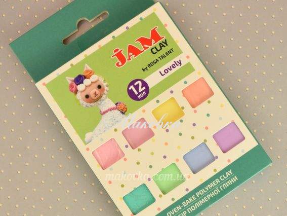 Набір пластики Lovely, 12х20г, Jam Clay, ROSA TALENT 5059014 Набір пластики Lovely, 12х20г, Jam Clay, ROSA TALENT 5059014