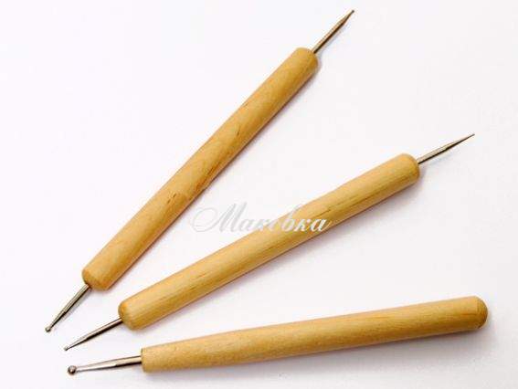 Набор дотсов с деревянной ручкой 3 шт, D.K.ART & CRAFT Набор дотсов с деревянной ручкой 3 шт, D.K.ART & CRAFT