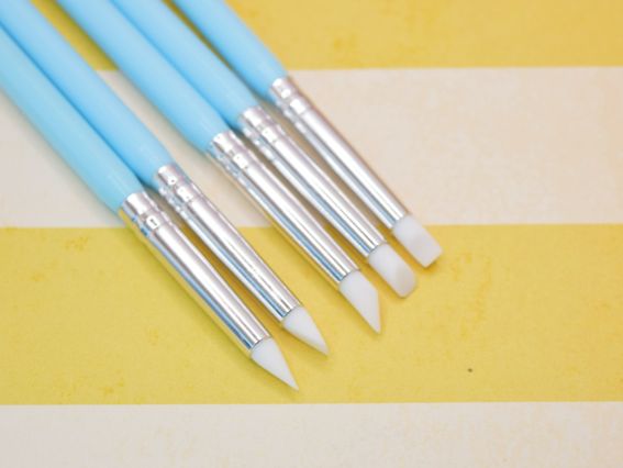 Набір інструментів для ліплення , дотси та силіконові стекі, 5 шт