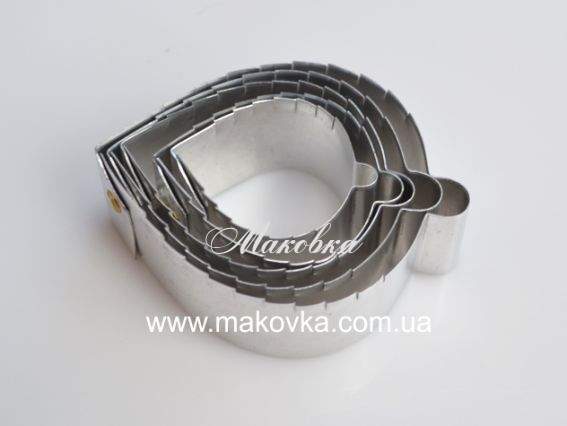 Формы для лепки (каттеры) листочков Розы (02-0057), 5 шт