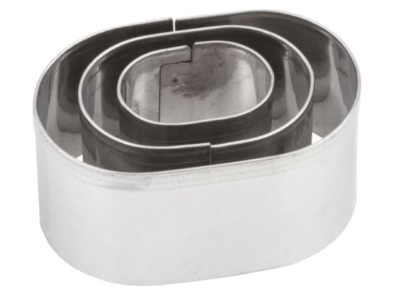 Набор металлических форм (каттеров) Овал , 3 шт/уп, Makins Набор металлических форм (каттеров) Овал , 3 шт/уп, Makins