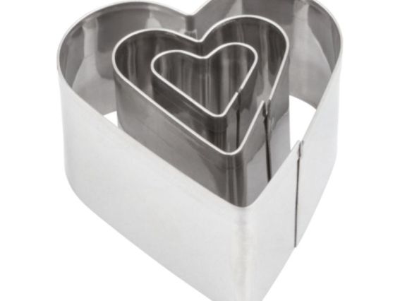 Набор металлических форм (каттеров) Сердце, 3 шт/уп, Makins Набор металлических форм (каттеров) Сердце, 3 шт/уп, Makins