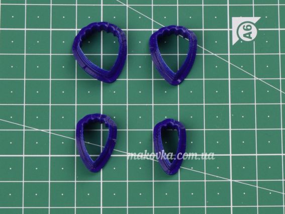 Форми для вирізання (вирубки) з глини Набір №34, Арт-0034, пелюстки 4шт